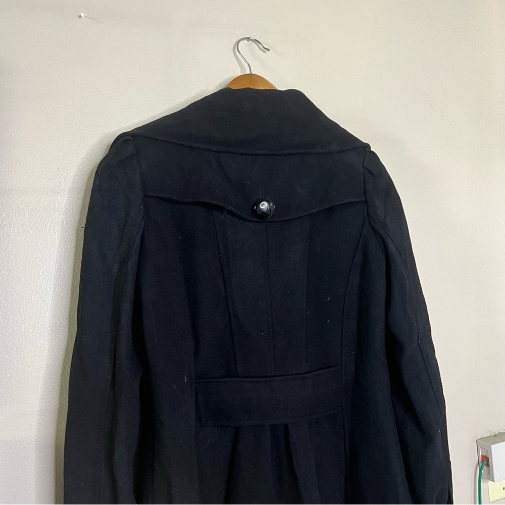 Guess Classic Black Pea Coat - Picture 6 of 14